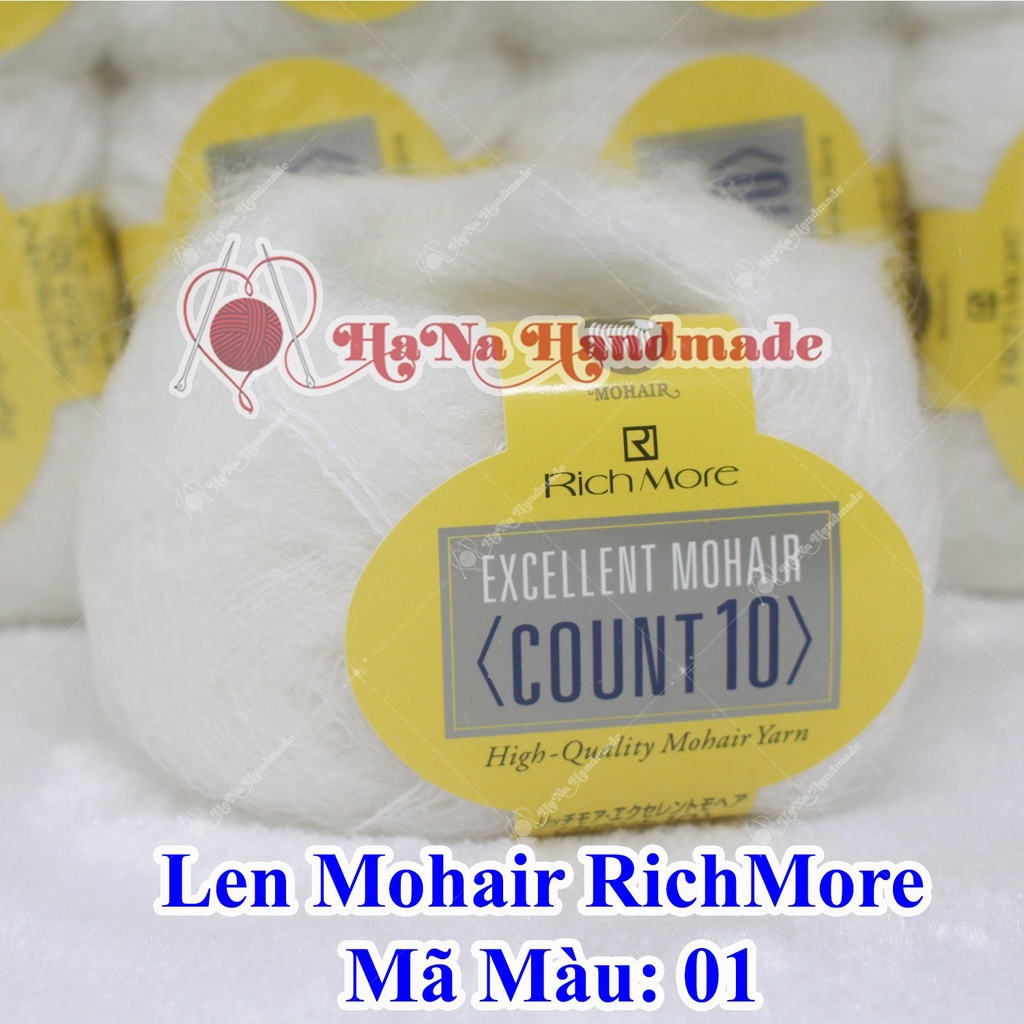 Len Mohair Richmore trơn 190k/ cuộn 20gam ~ 200 mét