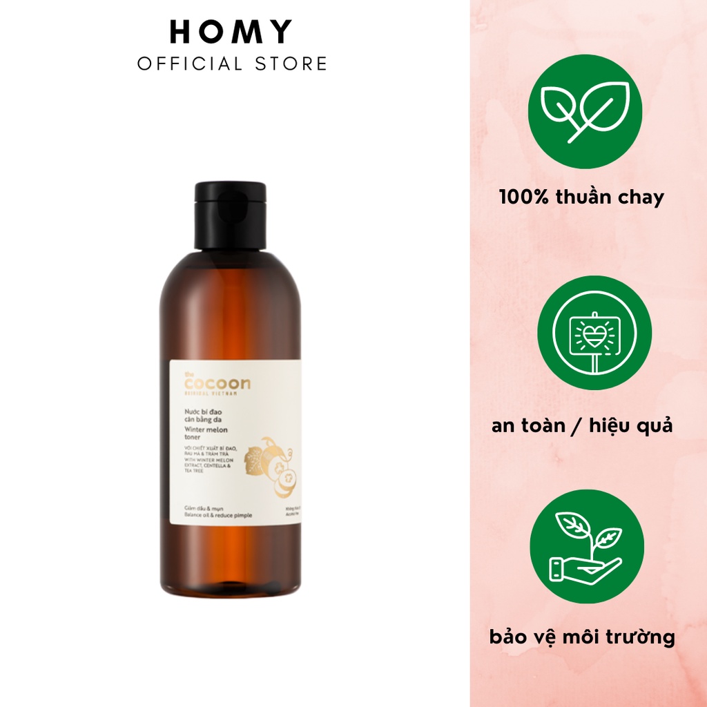 Nước bí đao cân bằng da cocoon 310ml winter melon toner