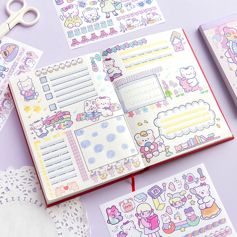 Flowertree Bộ 50 Sticker Dán Trang Trí Sổ Tay