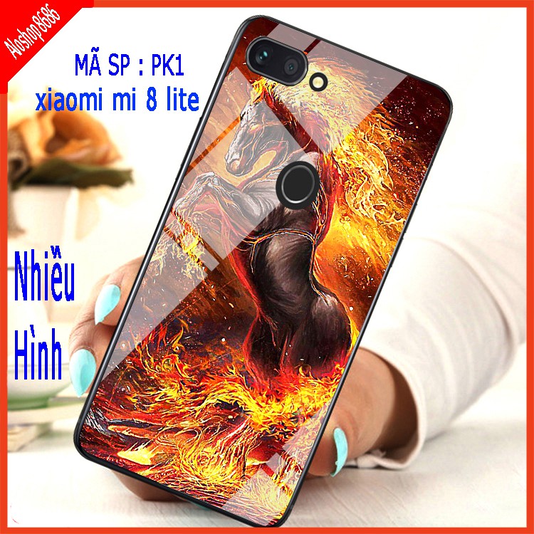 Ốp lưng XIAOMI MI 8 LITE kính 3D sang trọng, đẳng cấp, lịch sự, mặt kính sắc nét