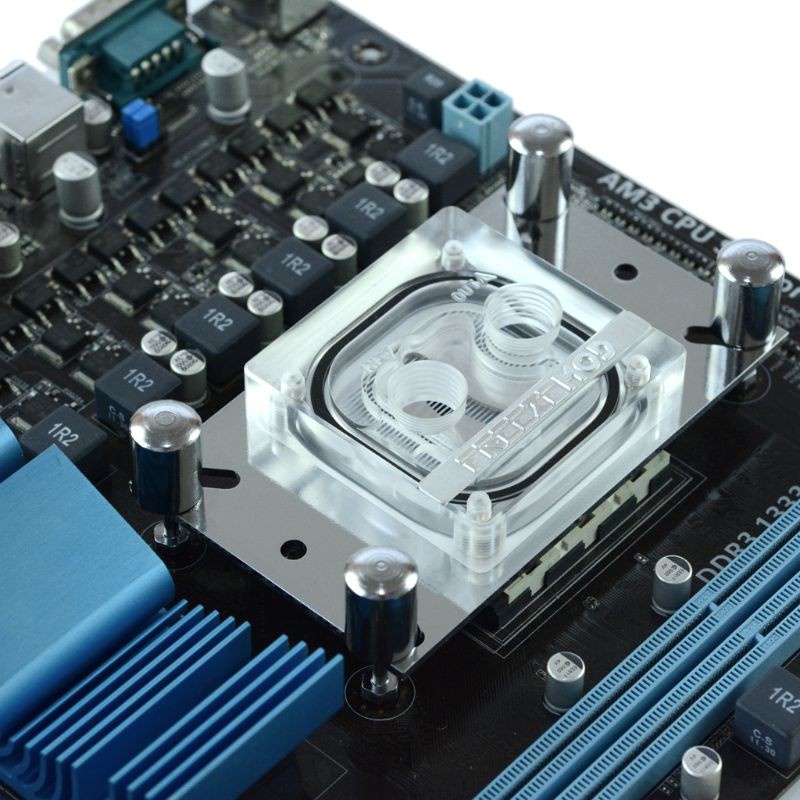 DOU CPU Acrylic Top Water Cooling Block Sprayable Liquid Block With Channel for AMD