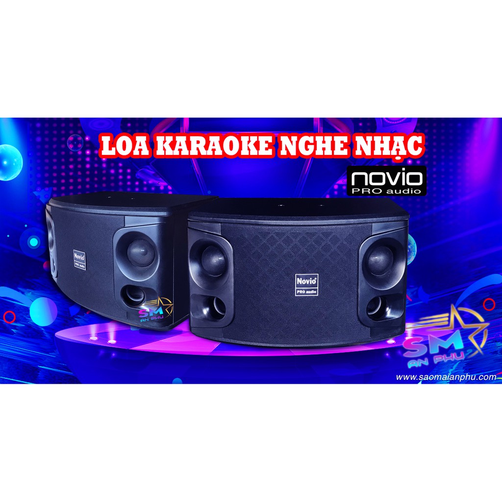 Loa Karaoke, Loa treo gia đình loa nghe nhạc NOVIO bass 25cm âm thanh hay giá rẻ karaoke chuẩn