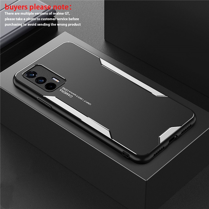 Ốp điện thoại khung nhôm chống sốc kiểu dáng mạnh mẽ thích hợp cho Realme GT / GT Neo