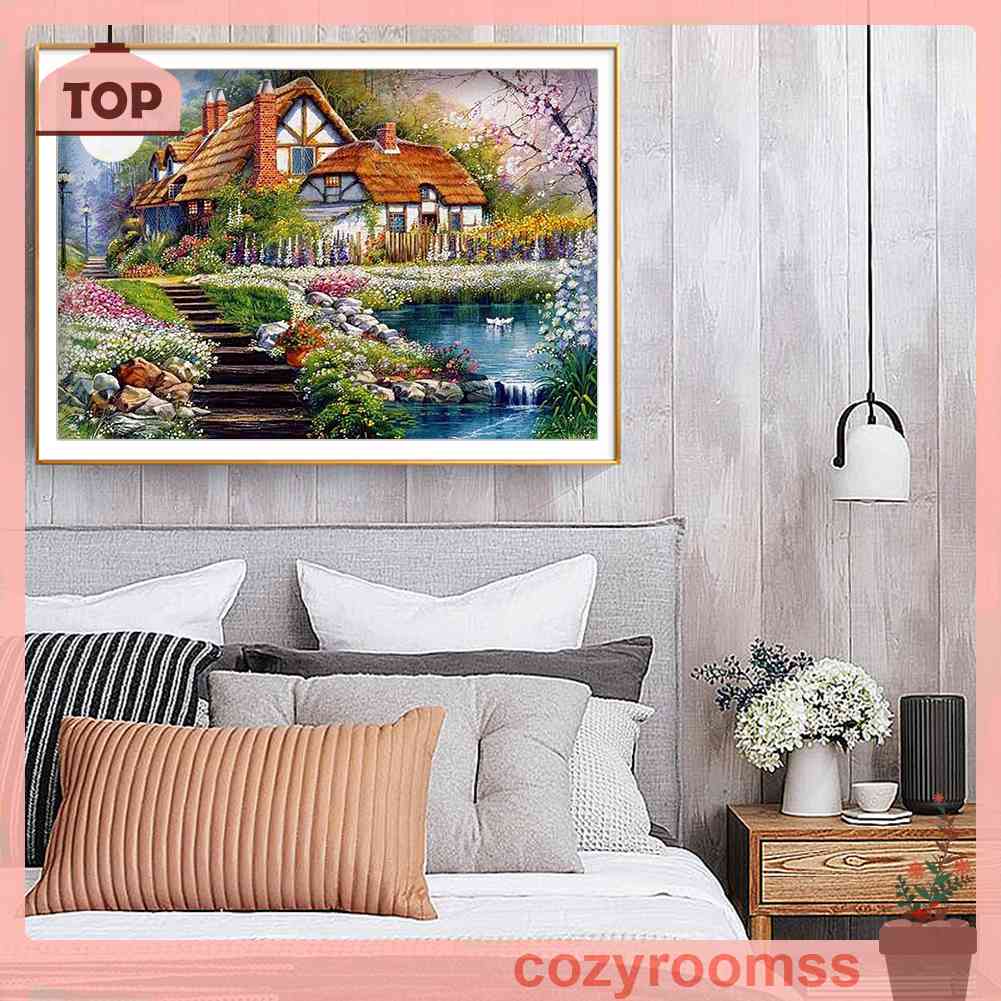 Bộ Tranh Thêu Chữ Thập Tự Làm 11CT Hình Ngôi Nhà Xinh Xắn