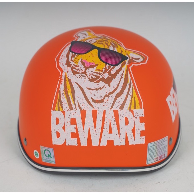 Mũ Bảo Hiểm 1/2 Đầu CHITA HELMETS CT6B1 Tem Hổ BeWare Độc Lạ