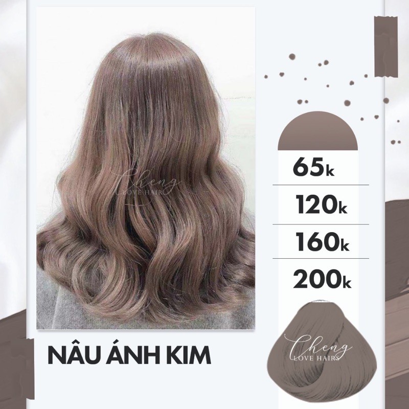 Thuốc Nhuộm Tóc Màu NÂU TÂY ÁNH KIM - NÂU ÁNH KIM Không Tẩy | Chenglovehair, Chenglovehairs