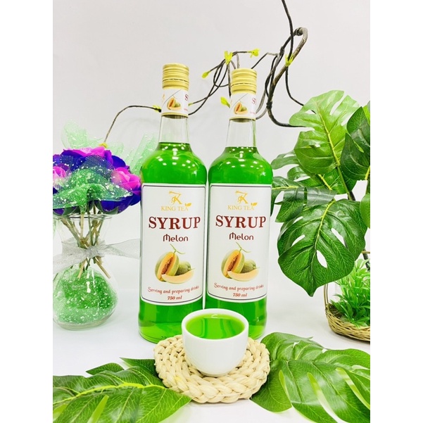 Siro Dưa Lưới Pha Chế( Syrup Melon)KingTea.XT - Chai 800ml