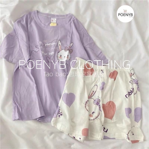 Đồ bộ vải thun dễ thương kiểu Hàn Quốc POENYB nữ ulzzang [FREESHIP] | BigBuy360 - bigbuy360.vn
