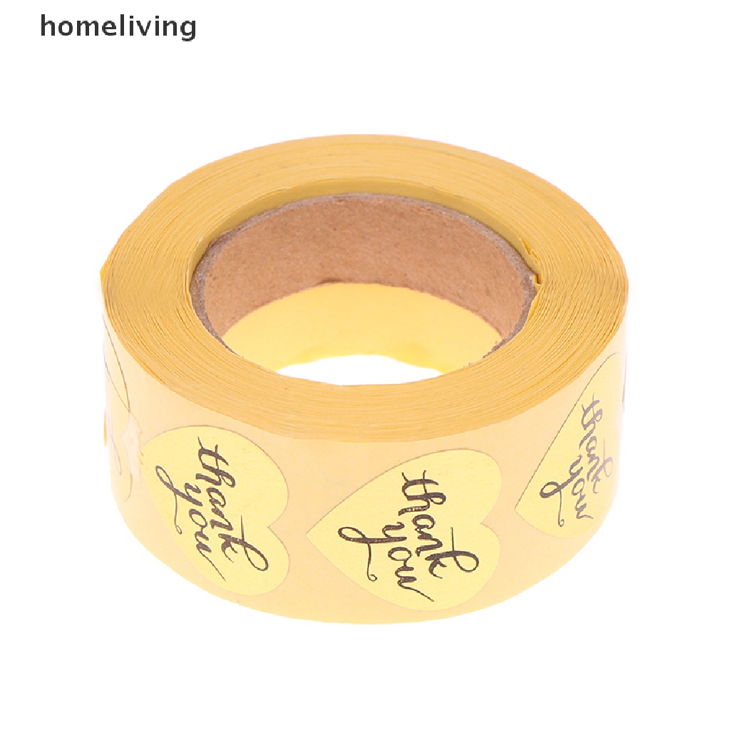 500 Miếng dán chữ Thank You hình trái tim màu vàng dùng để trang trí tiệc cưới