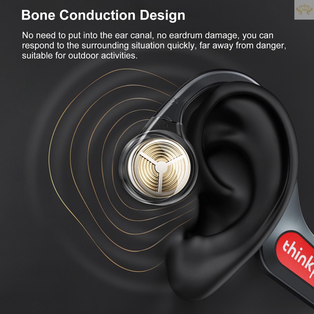 Tai nghe không dây Lenovo X3 Pro BT5.3 thiết kế dẫn truyền âm qua xương chống thấm nước kèm micro chuyên dụng