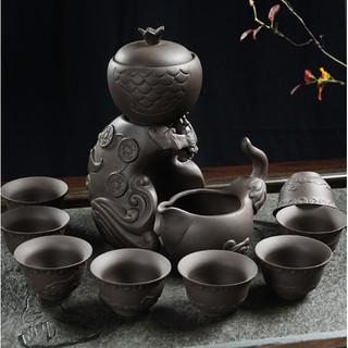 Bộ ấm trà Rồng Thiêng gốm phong cách cổ điển
