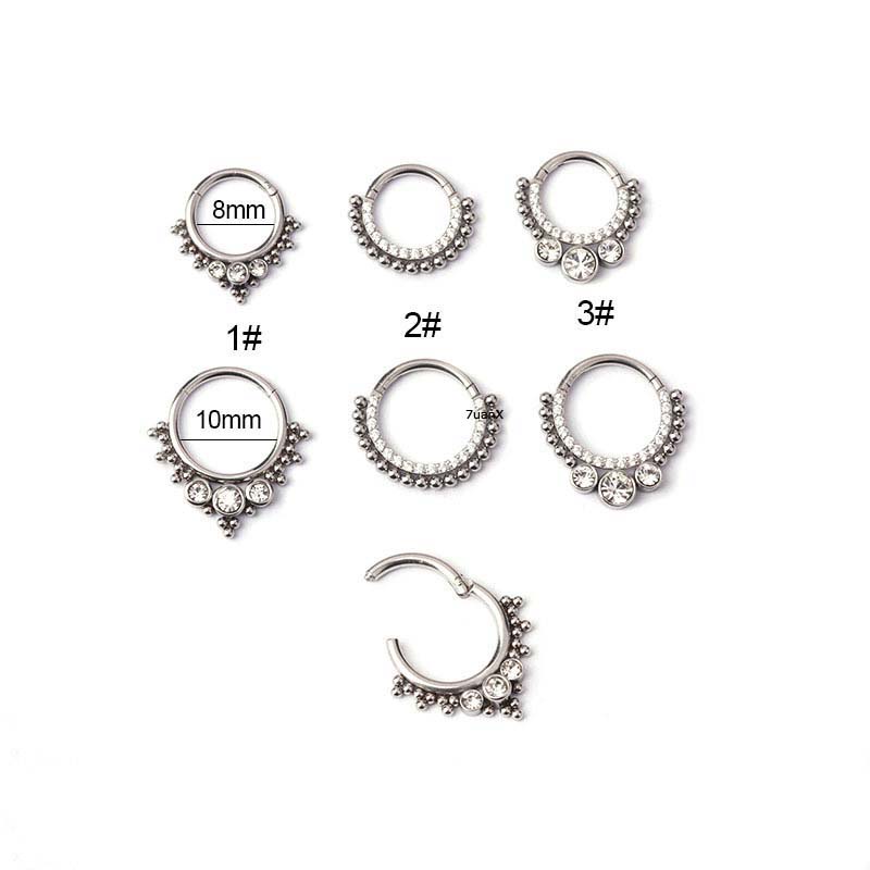 Khuyên mũi dạng vòng 16G bằng thép không gỉ thời trang