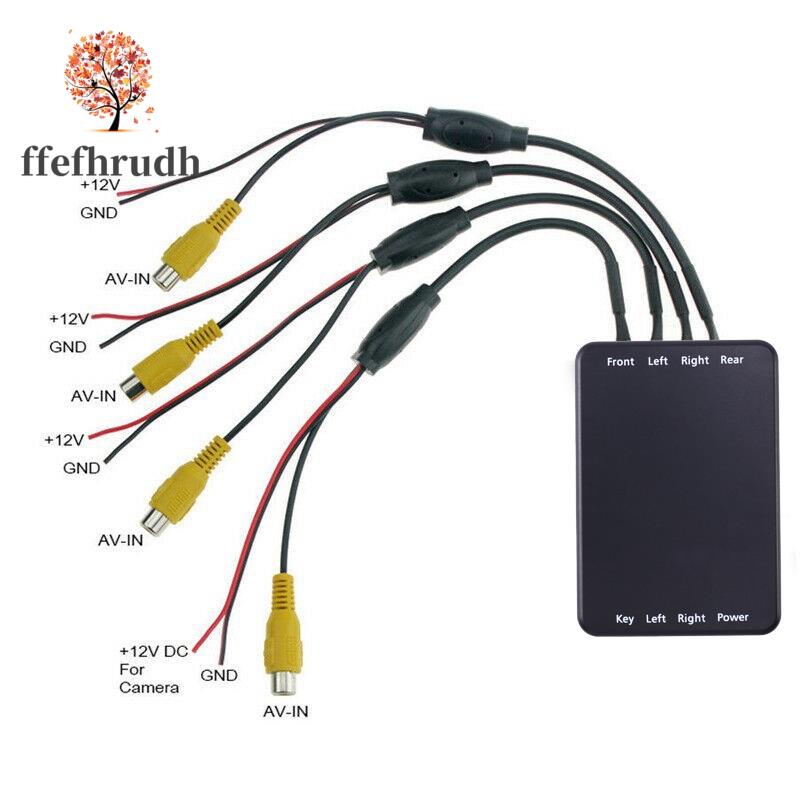 Camera Chiếu Hậu 4 Chiều Xoay 360 Độ Cho Xe Hơi