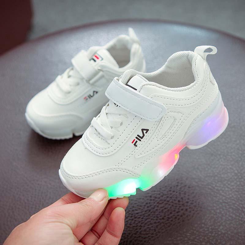Giày thể thao fila có đèn LED thời trang cho bé