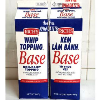 Kem rich's whip topping base - 907gr