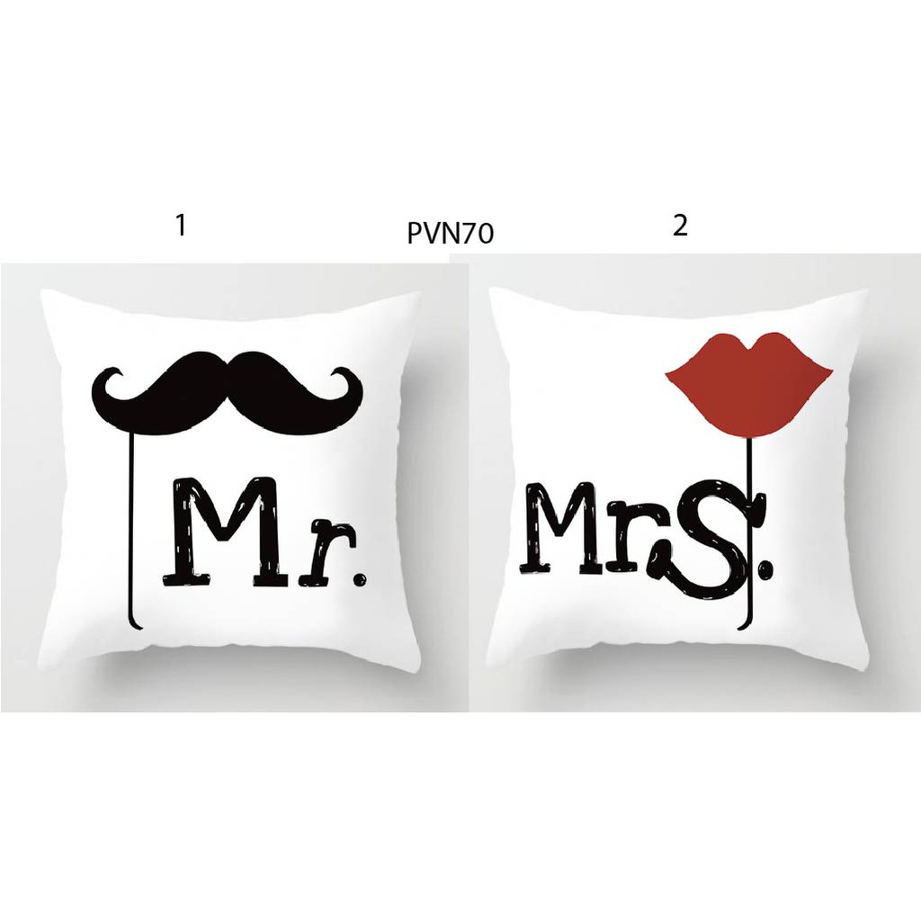 Vỏ gối Mr & Mrs