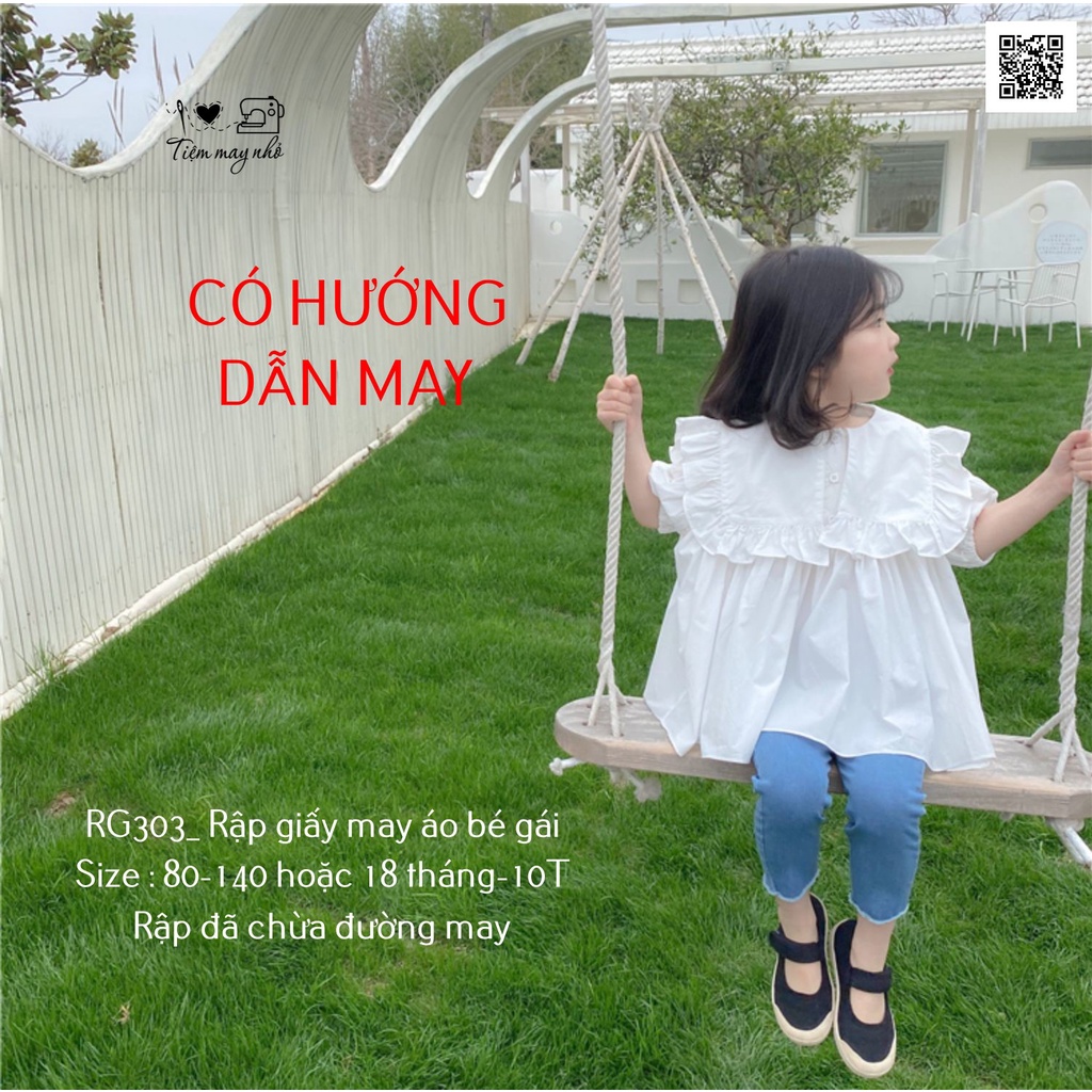 RG303_Rập giấy may áo bé gái