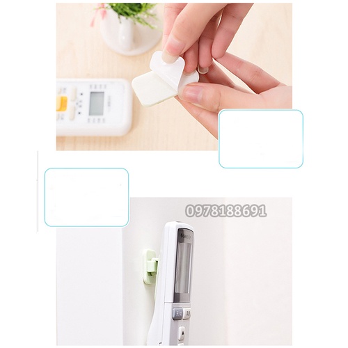 Vỉ 2 Móc Dán Tường Treo Điều Khiển Bằng Nhựa Tiện Lợi