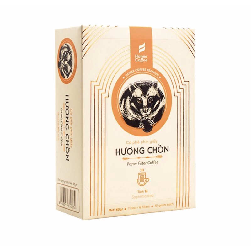 Cà Phê Phin Giấy Honee Coffee Hương Chồn Tinh Tế/Đậm Đà 60G