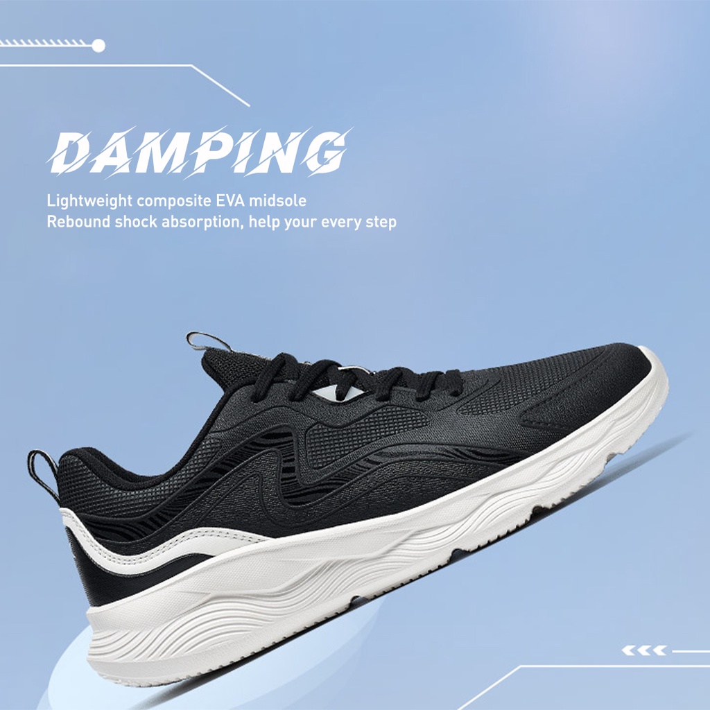 Giày thể thao da Xtep siêu nhẹ thoáng khí chống mòn thời trang cho nam