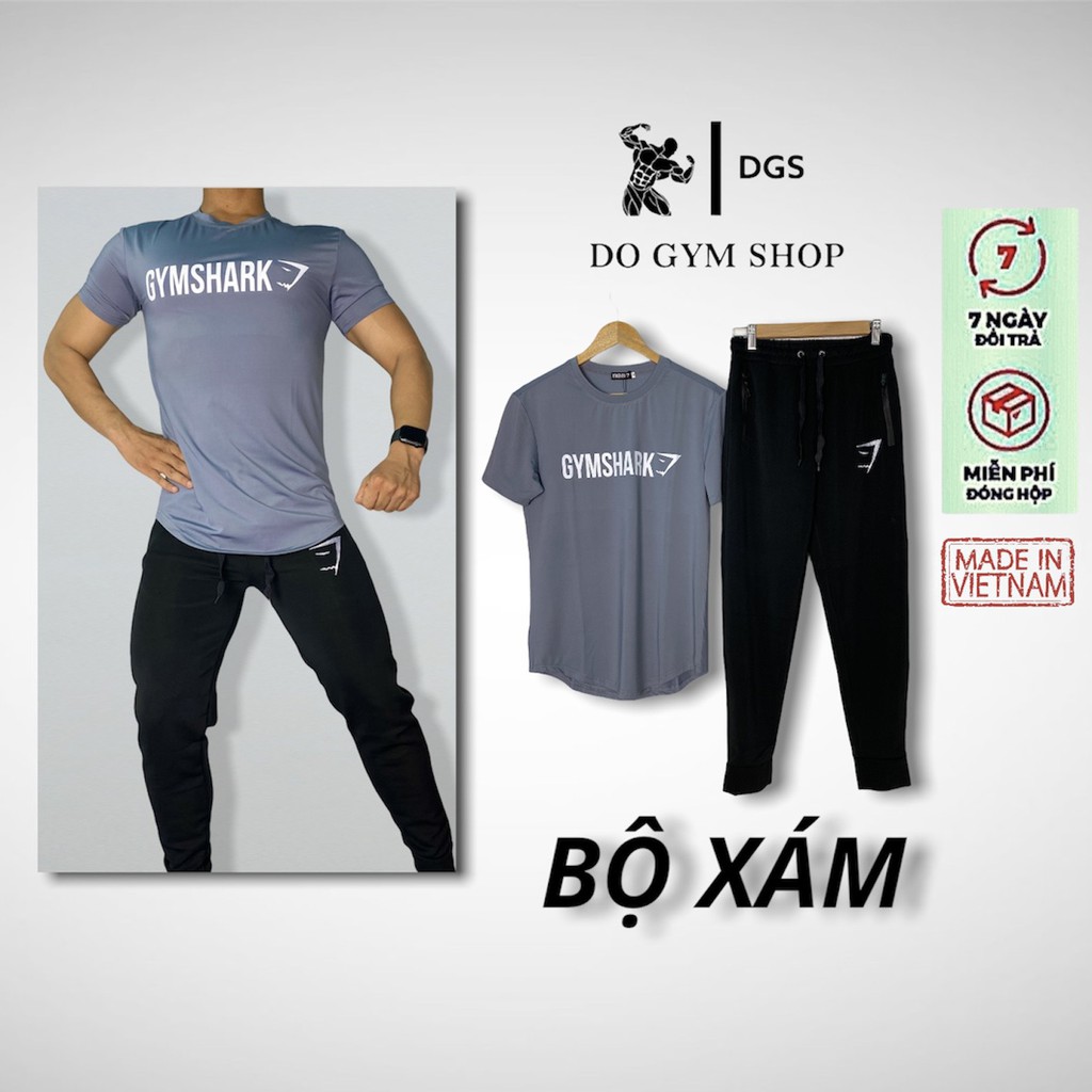 Đồ bộ nam thể thao DO GYM SHOP quần dài áo thun thể thao chạy bộ