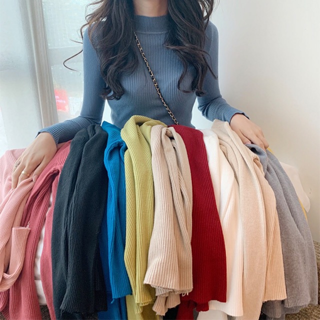 Áo len chui đầu nữ nhiều màusẵn màu đen ,trắng
