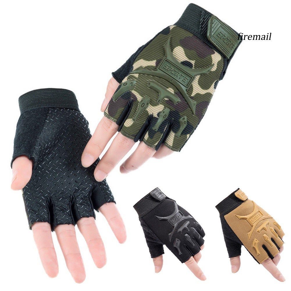 ❍✾✉Fm 1 Đôi Găng Tay Trẻ Em Nửa Ngón Chống Trượt Thông Thoáng Khi Lái Xe & Đạp