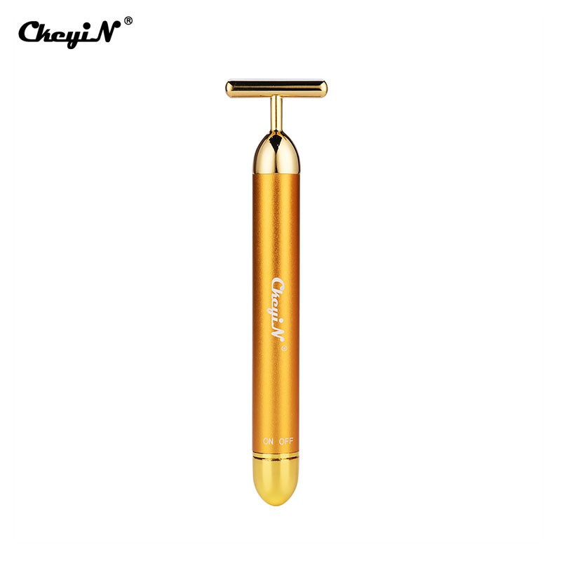 [Mã FMCGMALL - 8% đơn 250K] Cây lăn mát xa mặt CkeyiN xi mạ vàng 24K giúp giảm nếp nhăn MR002G | BigBuy360 - bigbuy360.vn