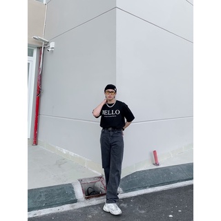 Quần Baggy Jeans Đen rách gối
