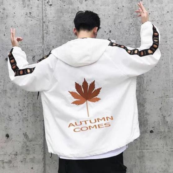 Áo khoác dù nam nữ có mũ, áo khoác dù họa tiết lưng Cờ Canada - | BigBuy360 - bigbuy360.vn