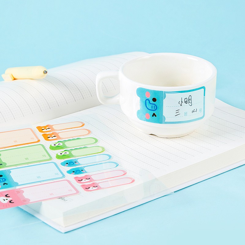 Set hình dán 4 màu (name sticker) đánh dấu đồ vật Happy Party GuangBo H01004