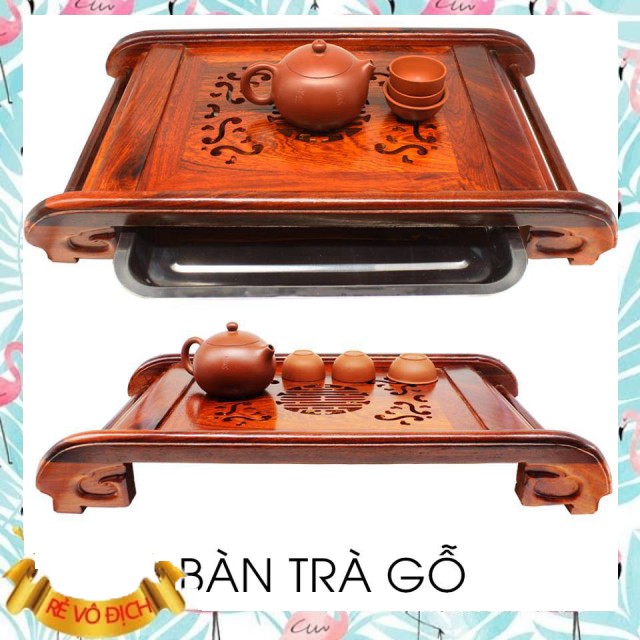 Khay trà cuốn thư - Khay trà gỗ hương cao cấp sang trọng