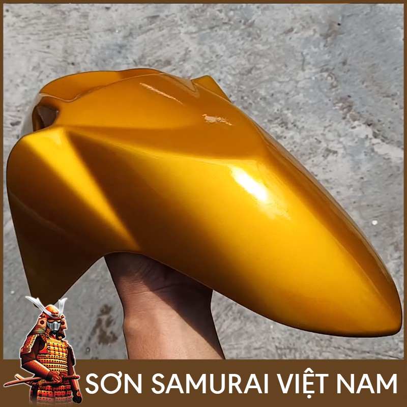 Màu Vàng Ánh Kim Sơn Samurai - Combo Màu Vàng 1102 Sơn Xịt Samurai