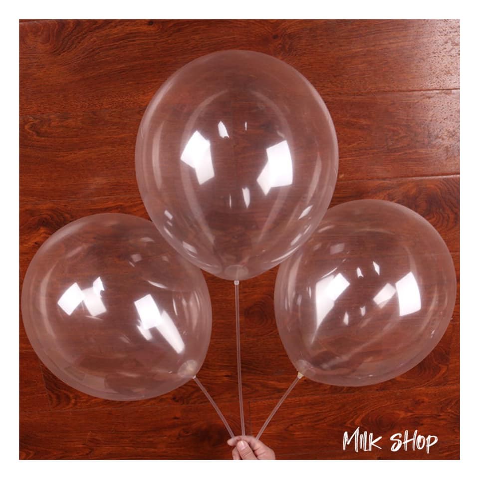 Sỉ bóng bay trong suốt trang trí 12 inch to dày đẹp( 50 quả)