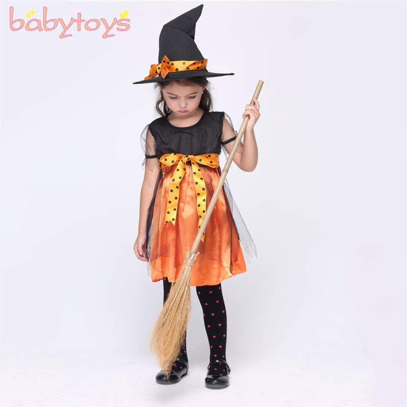 Bộ đồ hóa trang phù thủy Halloween cho bé gái
