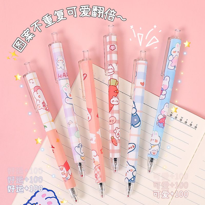 Bút gel bấm bi hoạt hình cute nhiều mẫu dễ thương