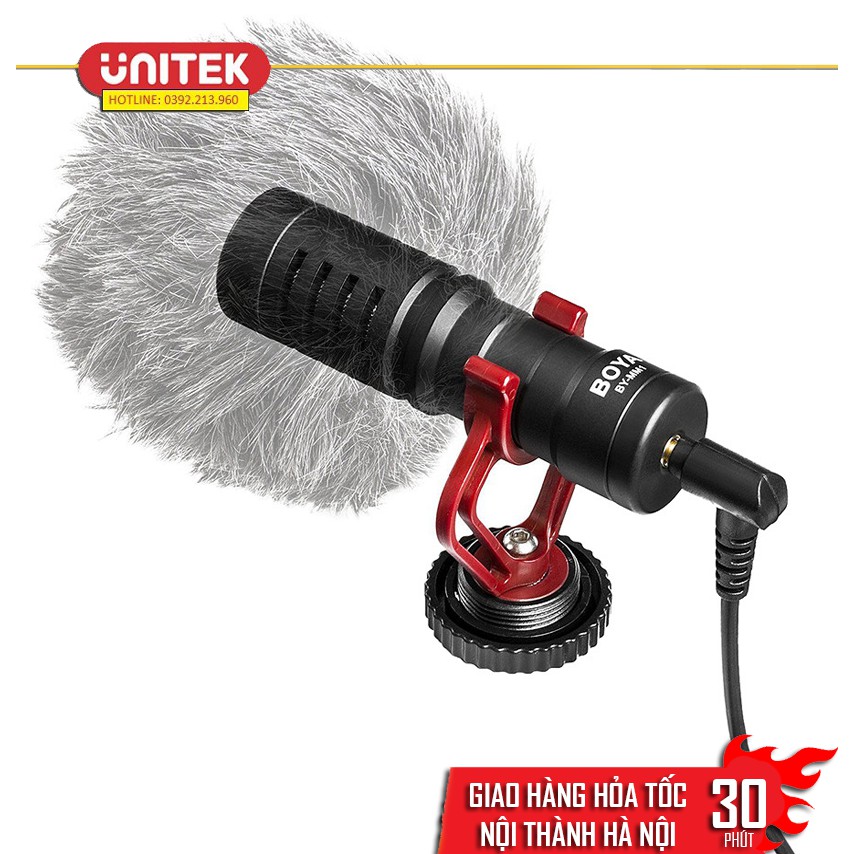 [Mã ELHACE giảm 4% đơn 300K] Microphone Phỏng Vấn, Thu Âm, Live Stream Đa Năng Cho Máy Ảnh, Điện Thoại BOYA BY-MM1