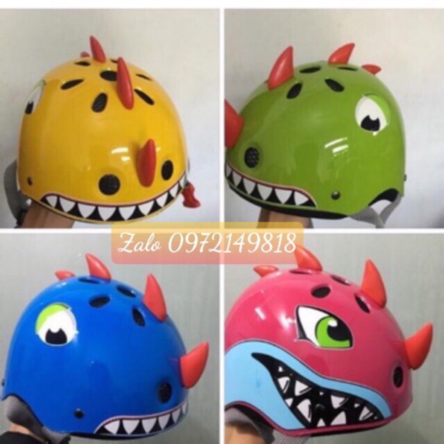 Nón bảo hiểm cho bé hình thú cute size bé cấp 1