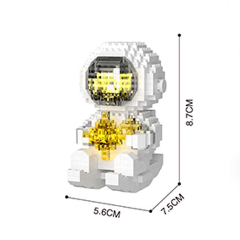 Đồ Chơi Lắp Ráp Mô Hình Phi Hành Gia Dạ Quang 6654-6657