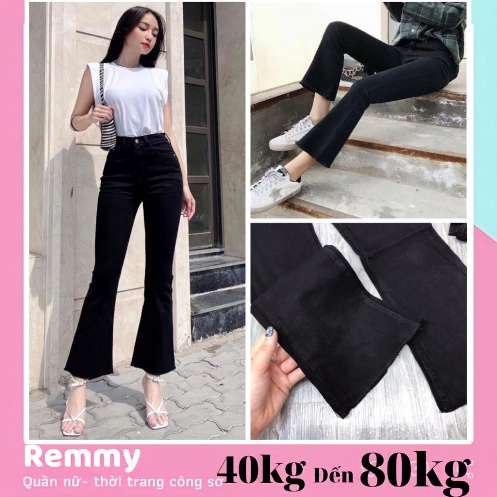 Quần Skinny bò loe nữ có bigsize chị em béo mập mặc đep vải bò kaki co giãn Đẹp