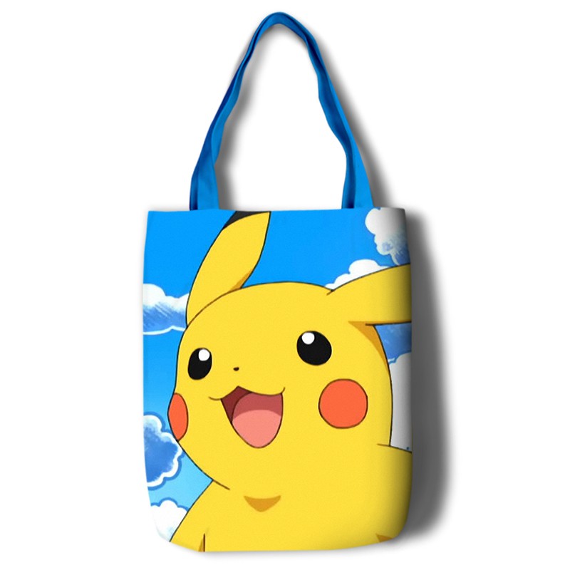 Túi Xách Mua Sắm Họa Tiết Pokemon Pikachu Dễ Thương S0.