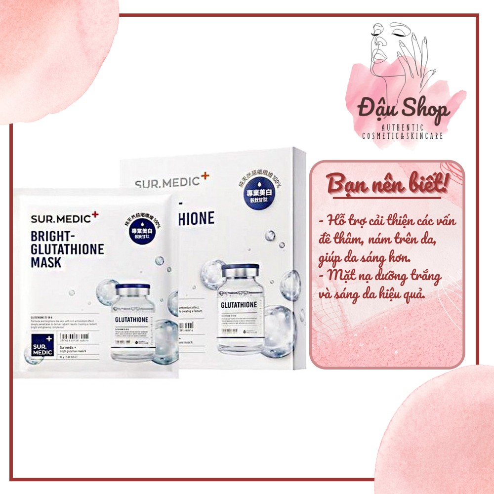 Hộp 10 miếng mặt nạ dưỡng trắng Sur Medic