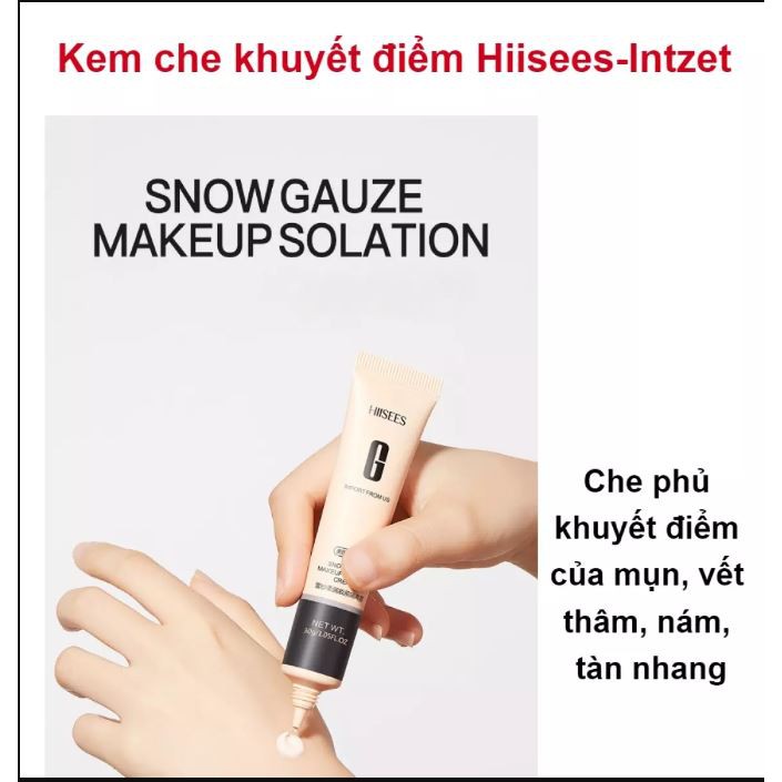 [MẪU MỚI HÀNG XỊN] Kem che khuyết điểm Thần Thánh Hiisees, kem lót che khuyết điểm mịn nhẹ kiềm dầu