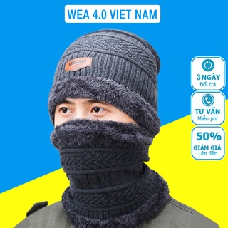 Combo Khăn Ống Mũ Len Lót Lông Siêu Ấm - Sử Dụng Cho Cả Nam và Nữ [Cả Khăn Len và Mũ Len]