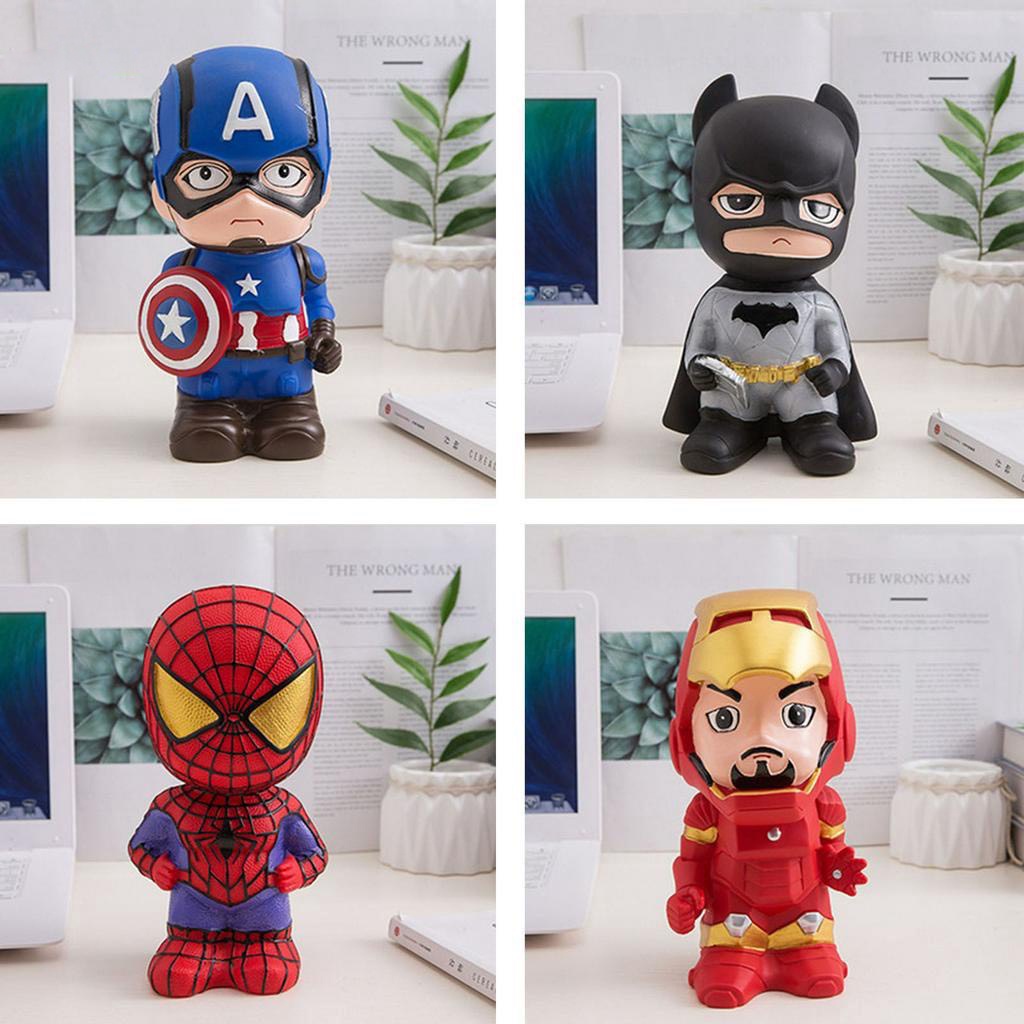 Tượng tô màu bé trai cỡ lớn Tượng thạch cao tô màu siêu nhân captain người nhện spider man người dơi bad man - Eco247