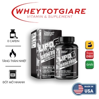 Viên giảm cân nutrex lipo6 stimfree 60 viên , hỗ trợ đốt mỡ giảm cân nhanh trong quá trình tập luyện
