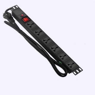 Ổ cắm nguồn PDU 6 chấu loại 3 chân cắm cho tủ rack 19"