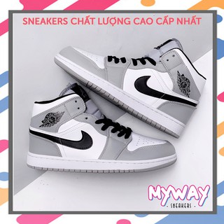 (FREESHIP+QUÀ+HỘP) Giày thể thao AIR JORDAN 1 HIGH SMOKE GREY màu xám đen trắng