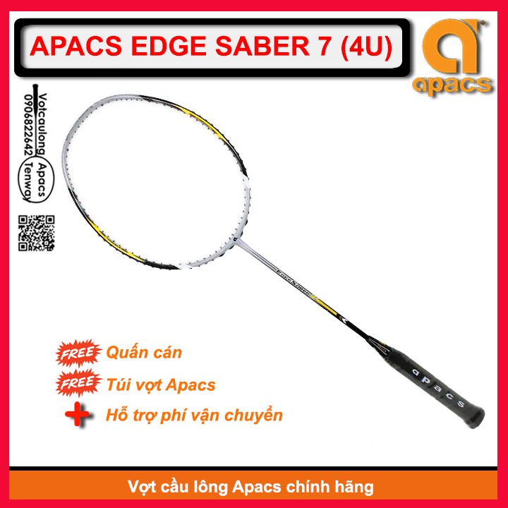 Vợt cầu lông Apacs Edge Saber 7 - 4U | Vợt chính hãng, phù hợp đánh phong trào