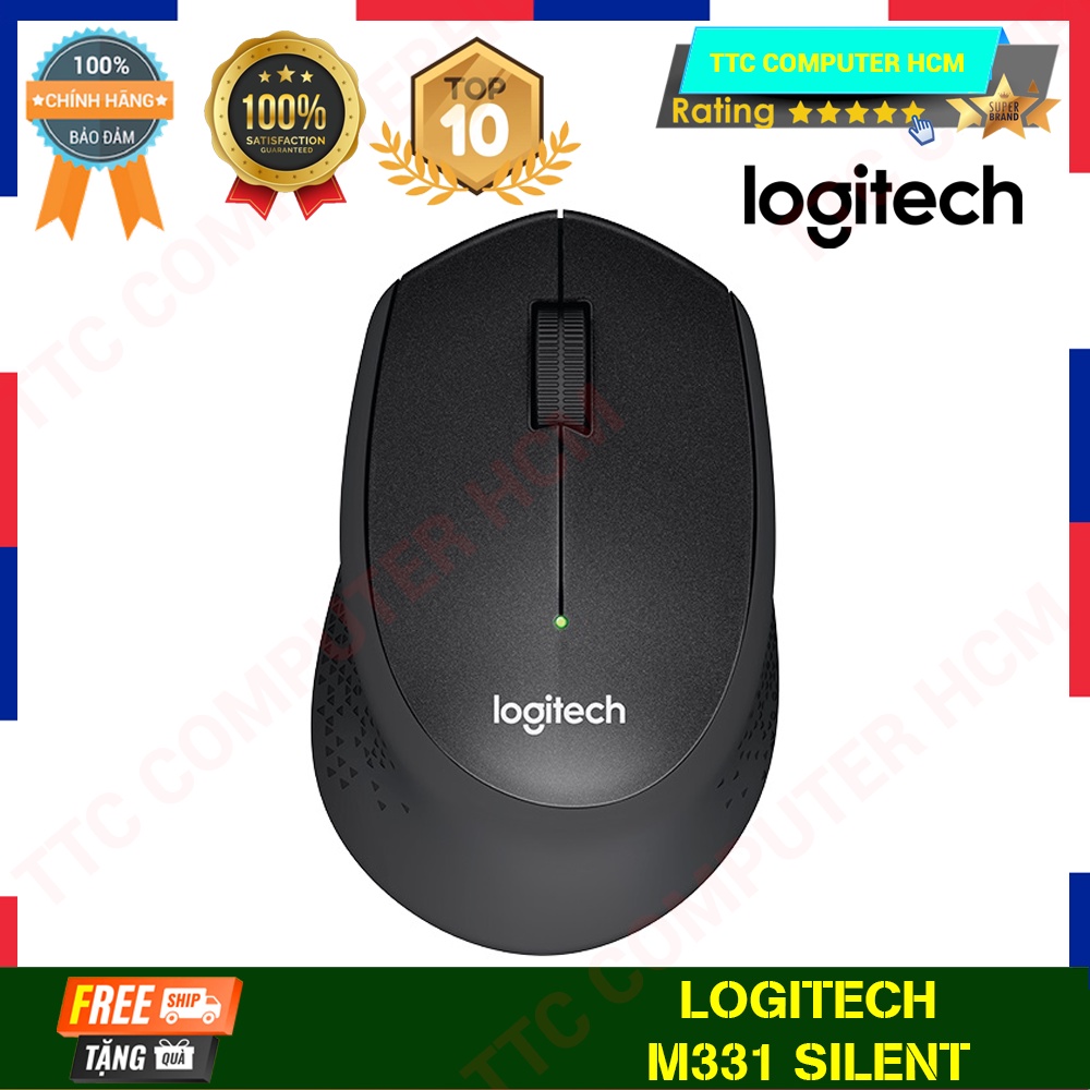 LOGITECH M331 SILENT | Chuột Logitech M331 SILENT Yên lặng Không dây kết nối Usb - HÀNG CHÍNH HÃNG TTC COMPUTER HCM